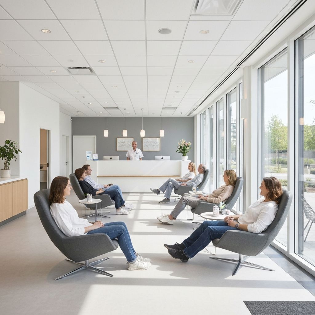 Modern medical clinic interior with natural light